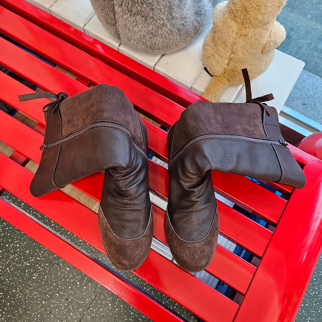 새상품) 빈티지 소가죽 하프부츠 245mm 상품이미지1