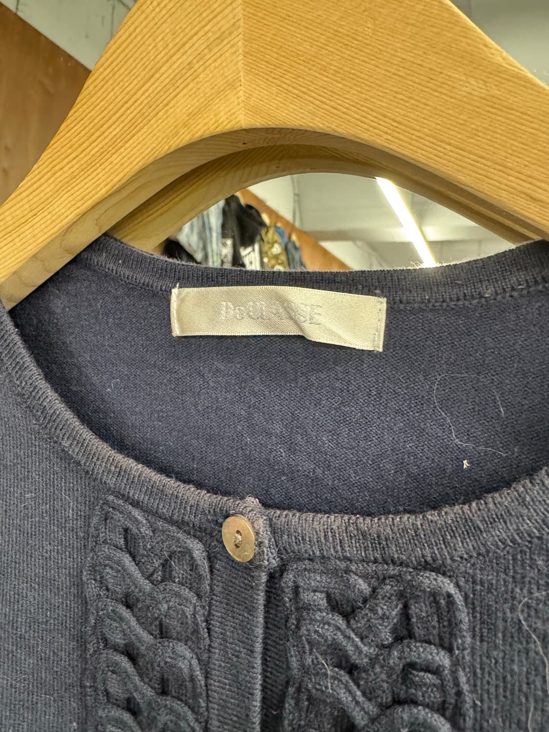 재패니즈 빈티지 네이비 버튼 가디건 상품이미지3