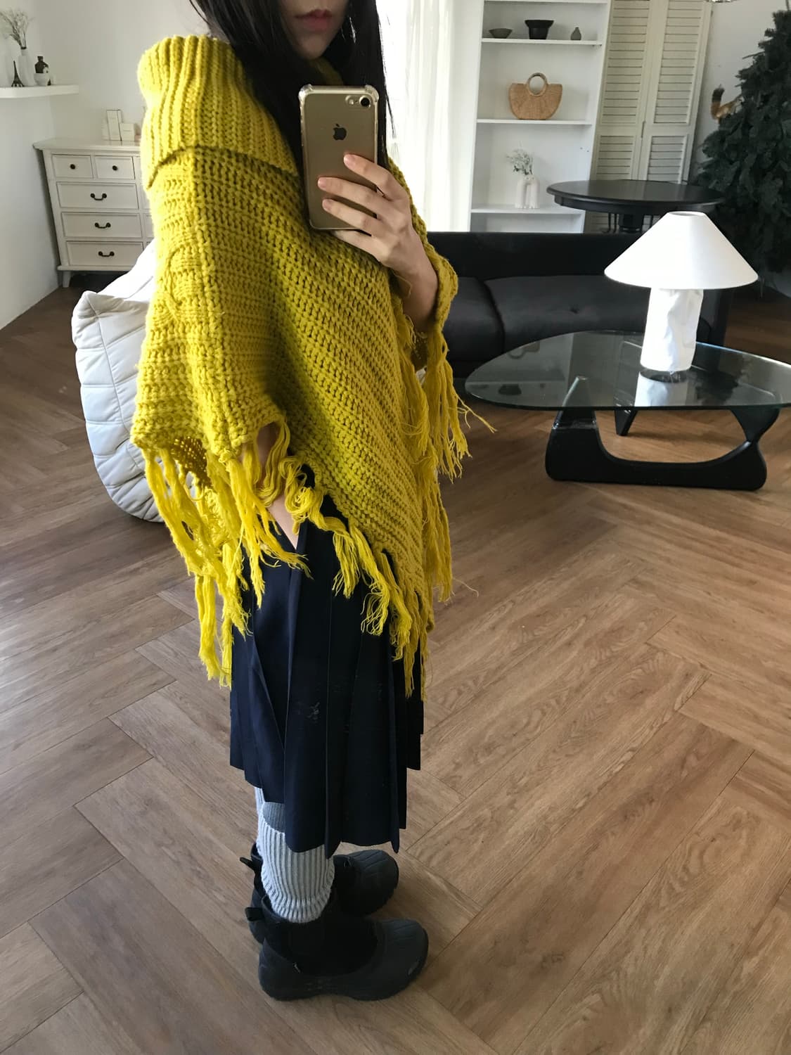 vintage tassel turtle neck cape 상품이미지2