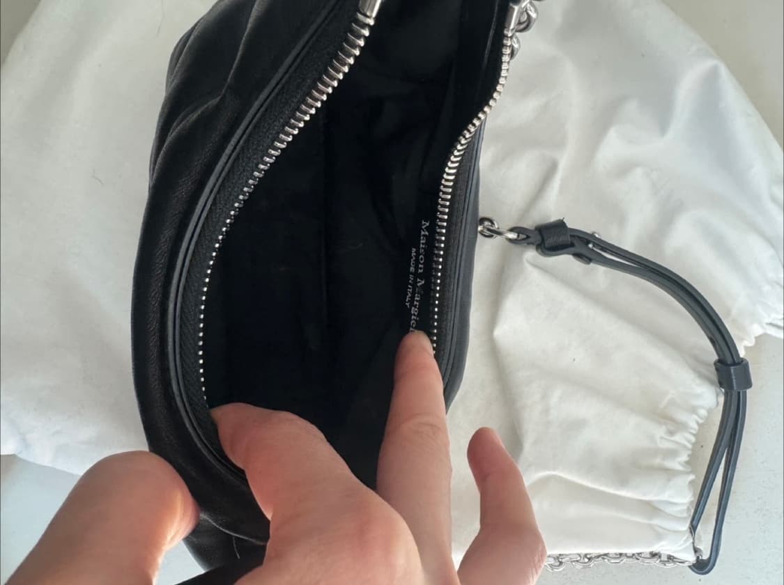 [OS] 메종 마르지엘라 글램슬램 레더 가죽 마이크로 체인 호보 백 스몰 상품이미지4