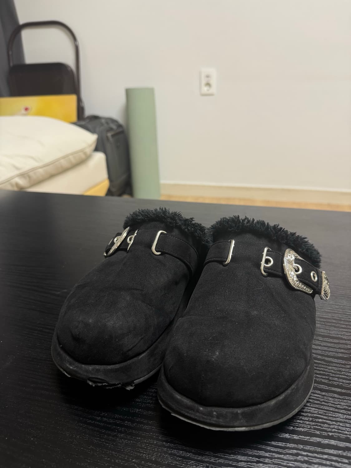 Khiho 기호 플랫폼 털 뮬 슬리퍼 245 상품이미지3