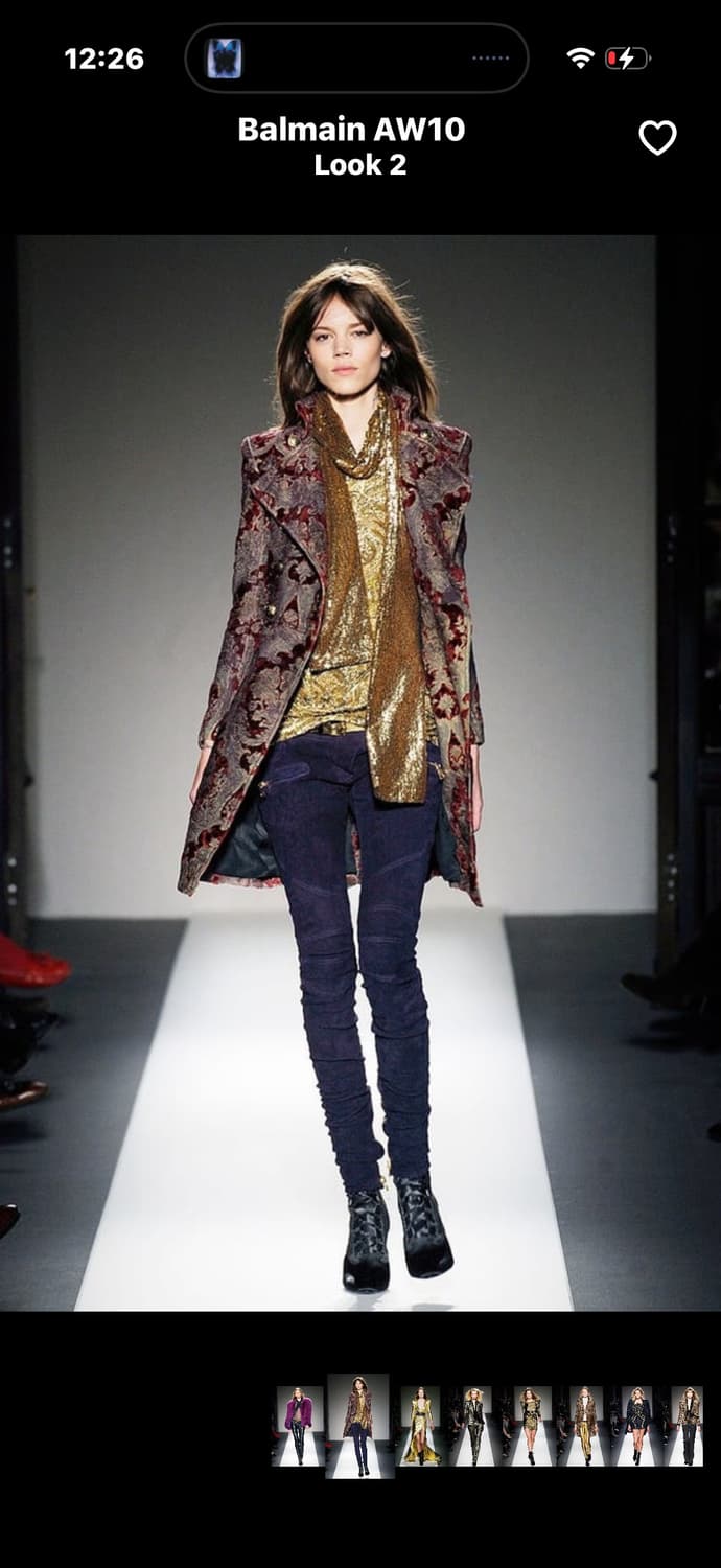 2010AW 데카르넹 발망 골드 체인 스펭글 슬리브리스 상품이미지1