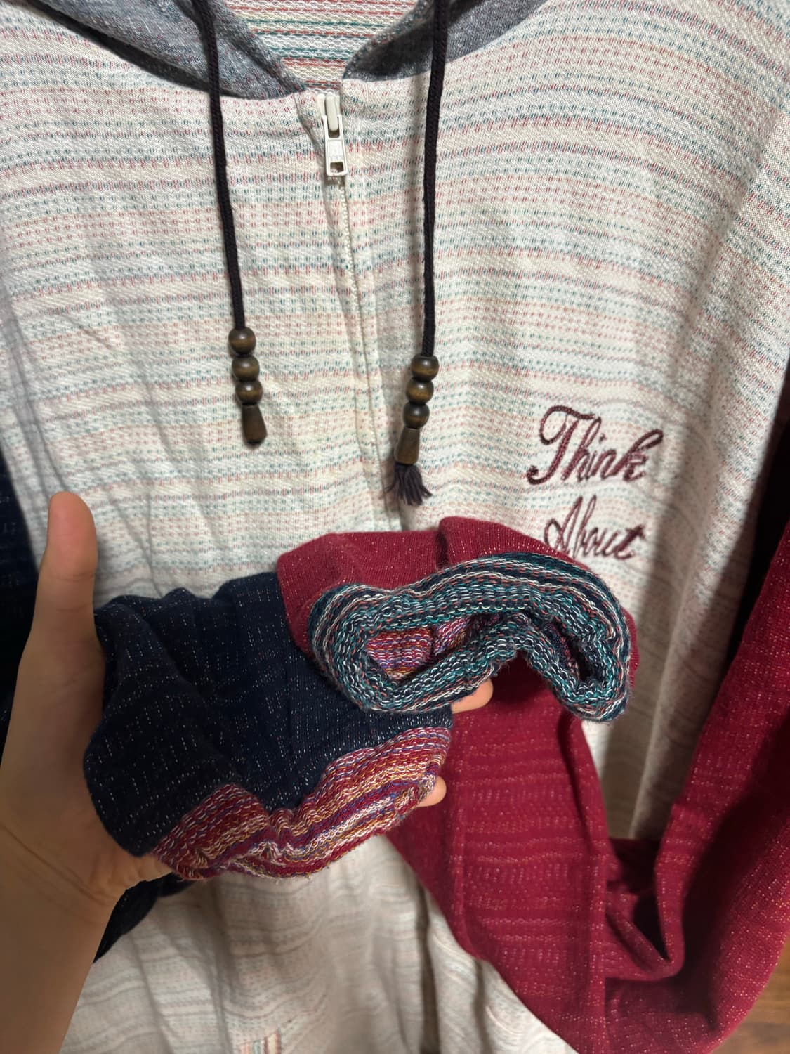 빈티지 모리 하구미 히피 후드집업 상품이미지3