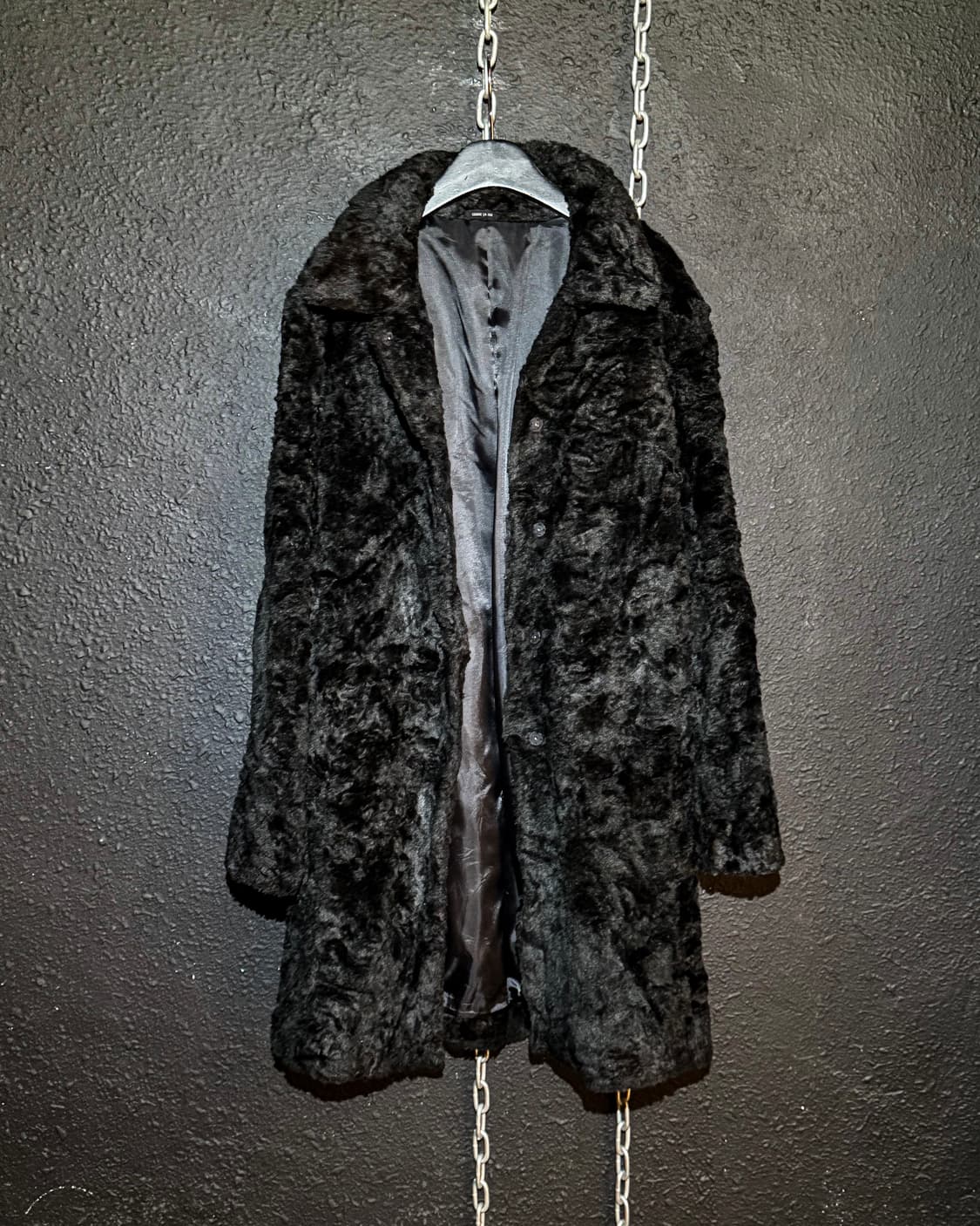 Comme Ça Ism – Black Faux Fur Long Coat  상품이미지9