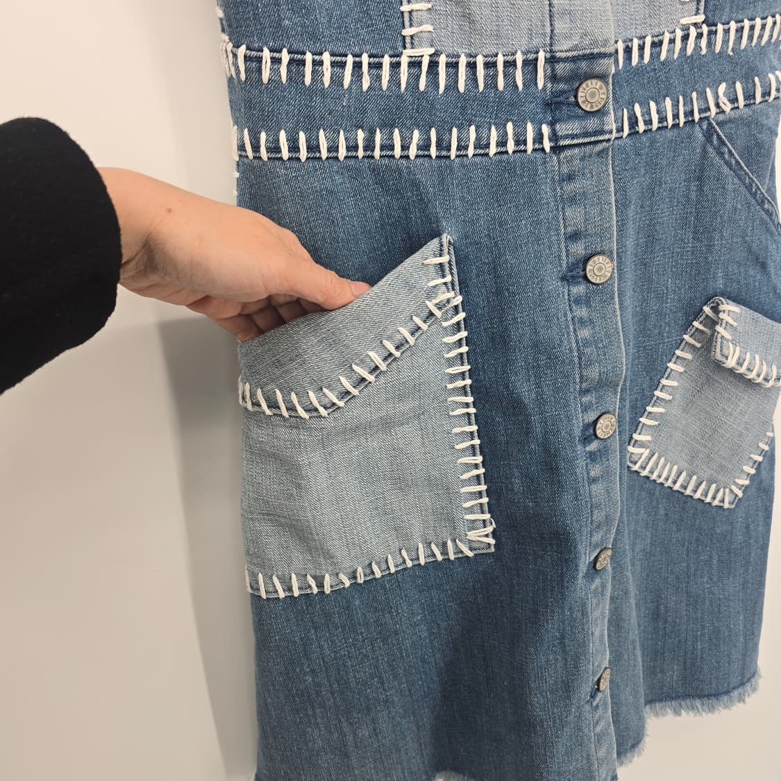 하우스오브홀랜드 데님 패치워크 원피스 상품이미지7