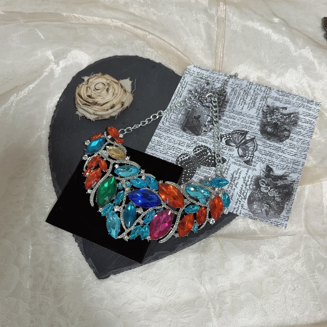 빈티지 오리엔탈 잎 쿠바체인 목걸이 상품이미지2