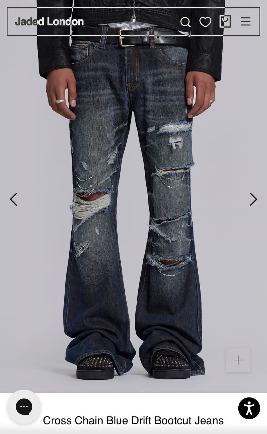 Jaded London Cross Chain Bootcut 상품이미지1