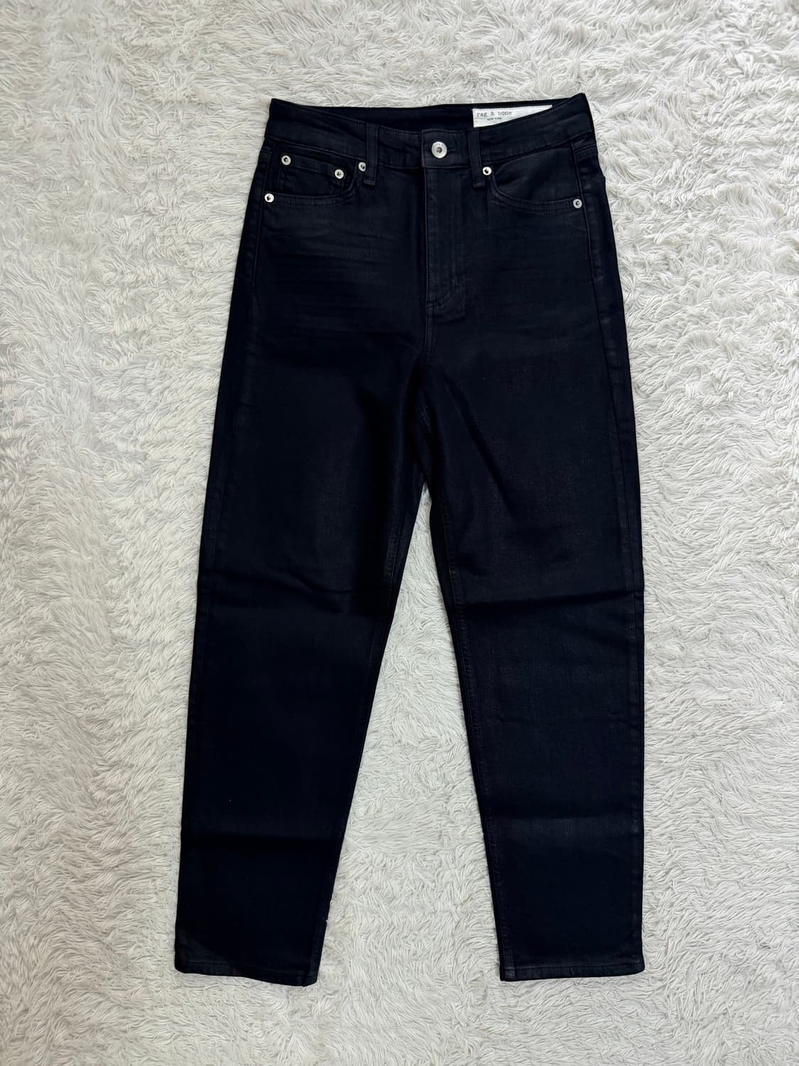 랙앤본 rag & bone 코티드 블랙 시가렛 데님 팬츠 상품이미지9