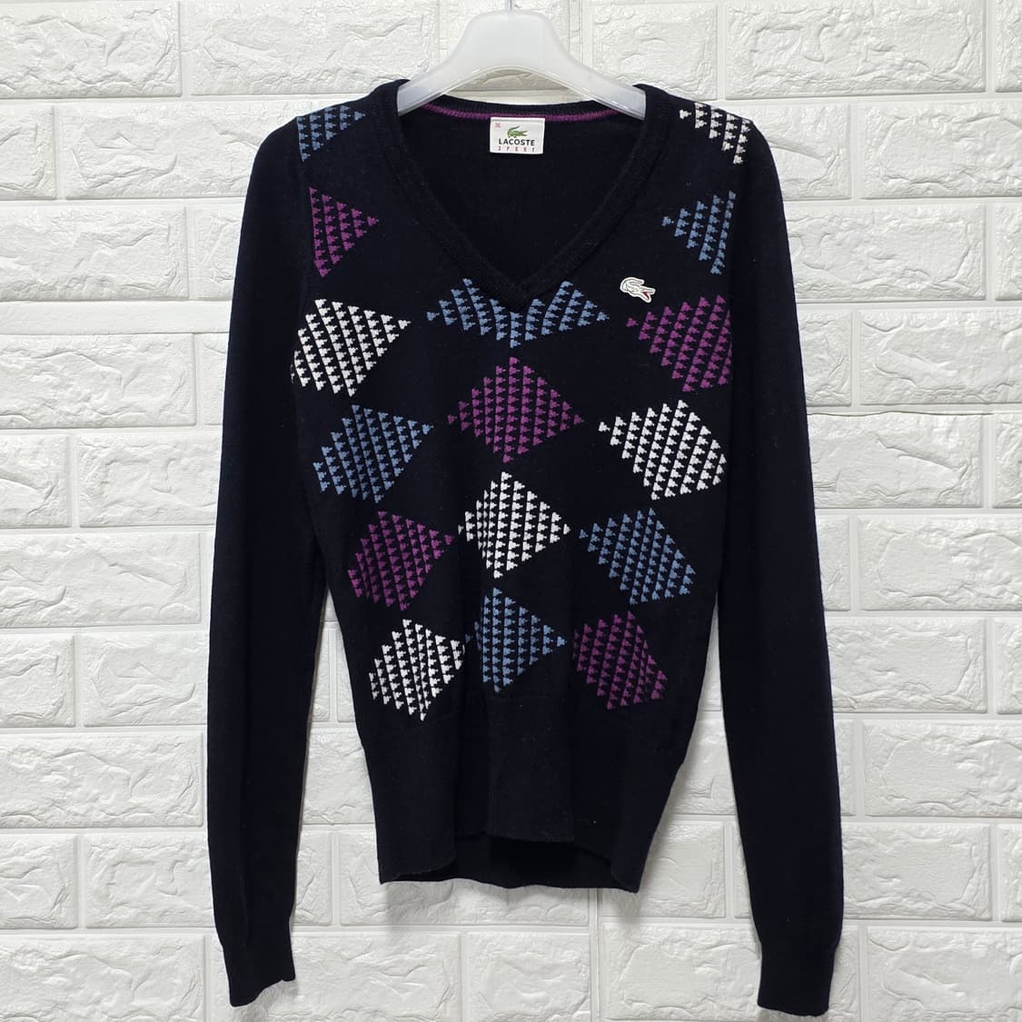 택포// 라코스테 스포츠 여성 아가일 니트 S 상품이미지1