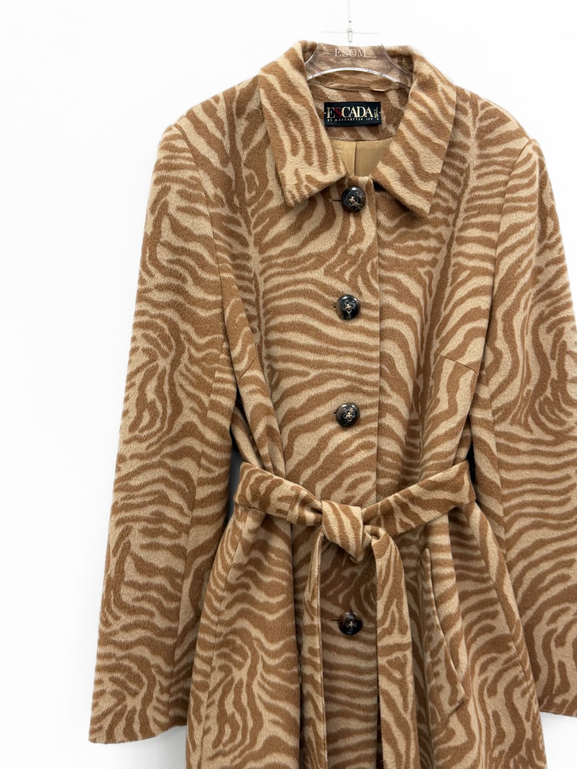 에스카다 by Margaretha Ley 지브라 패턴 앙고라 울 코트 상품이미지4