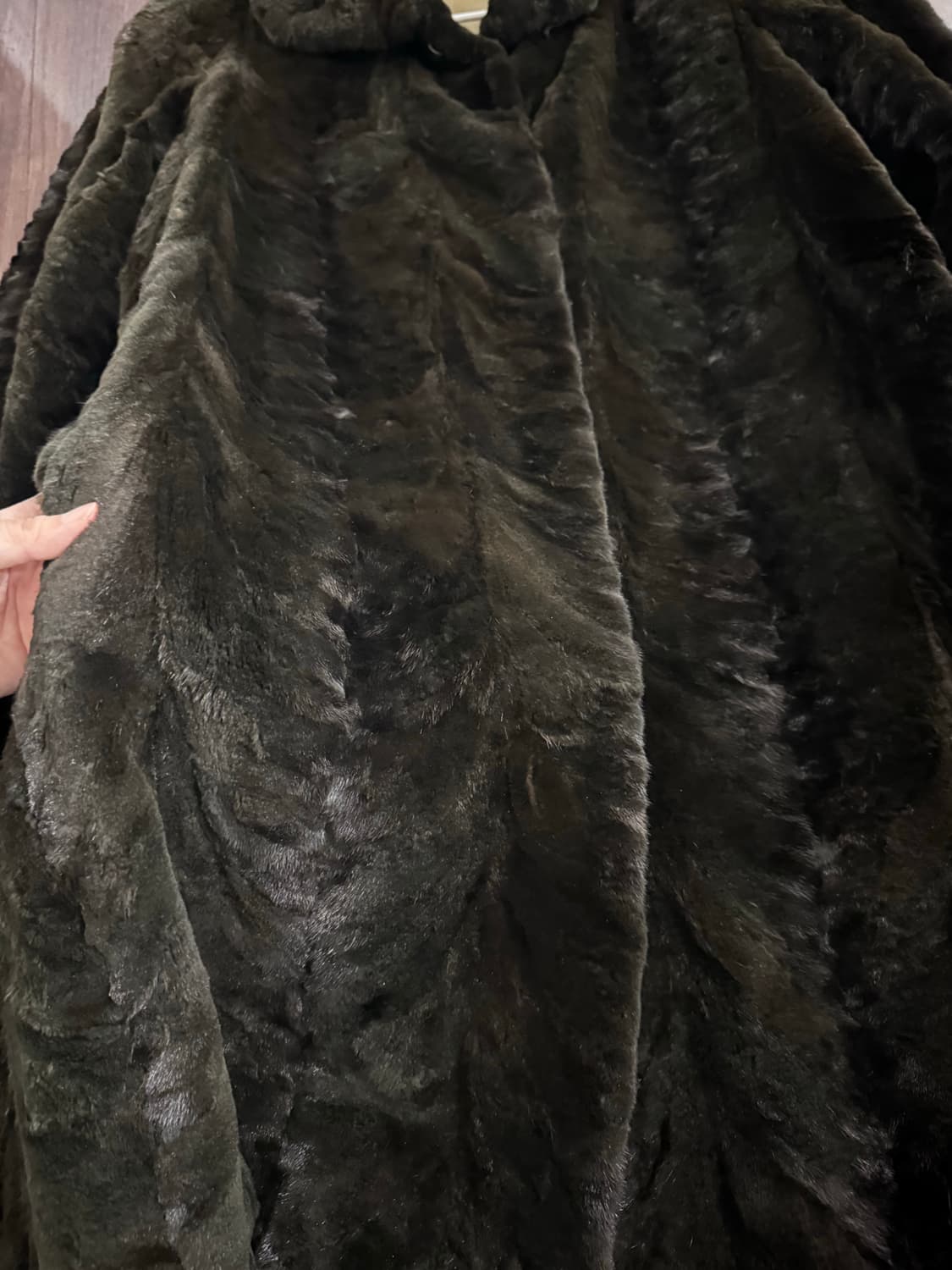 쉬어드밍크 깎은밍크 롱 밍크코트 상품이미지5