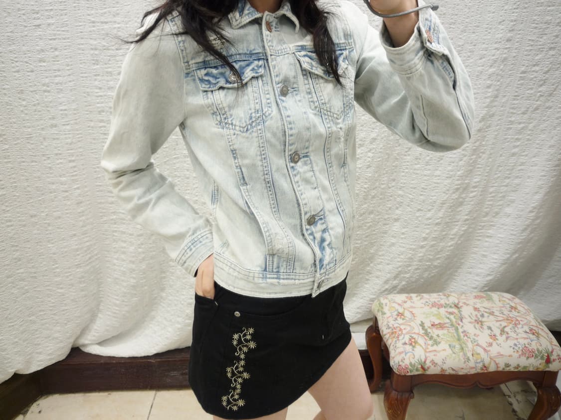 hollister crop denim jacket 상품이미지1