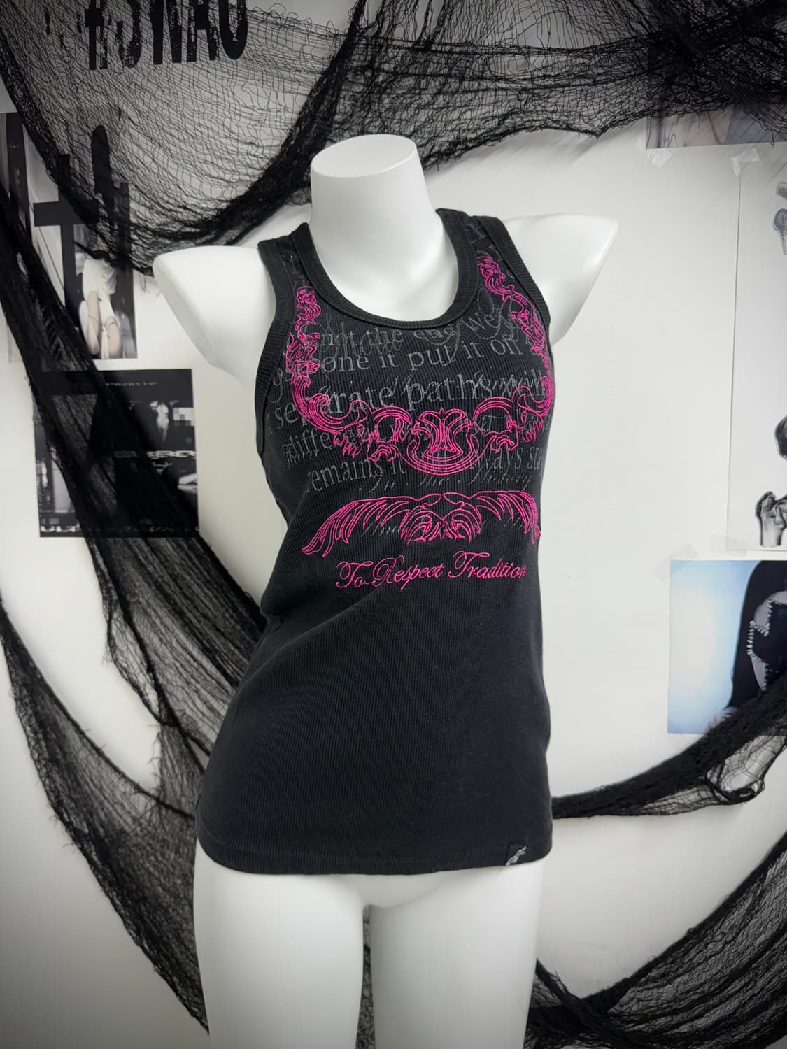 In the attic punk printing sleeveless 상품이미지1
