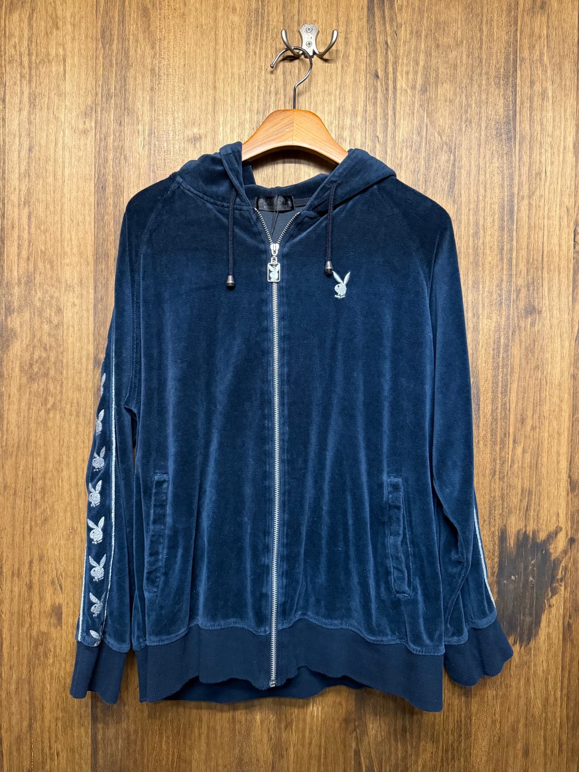 Playboy Velvet Hooded Zip-Up 상품이미지1