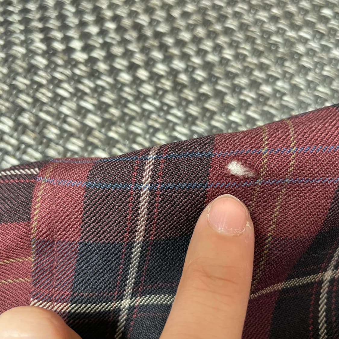 라코스테 90s 레드 블랙 체크 블루종 자켓 100 상품이미지7