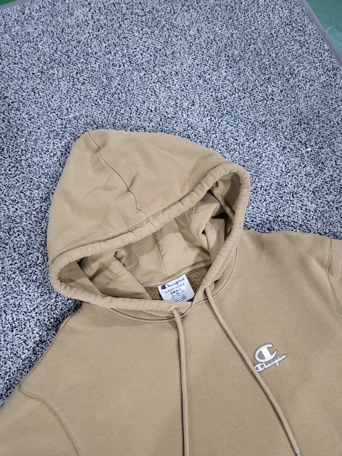 챔피온의 옅은 브라운 후드티  상품이미지2