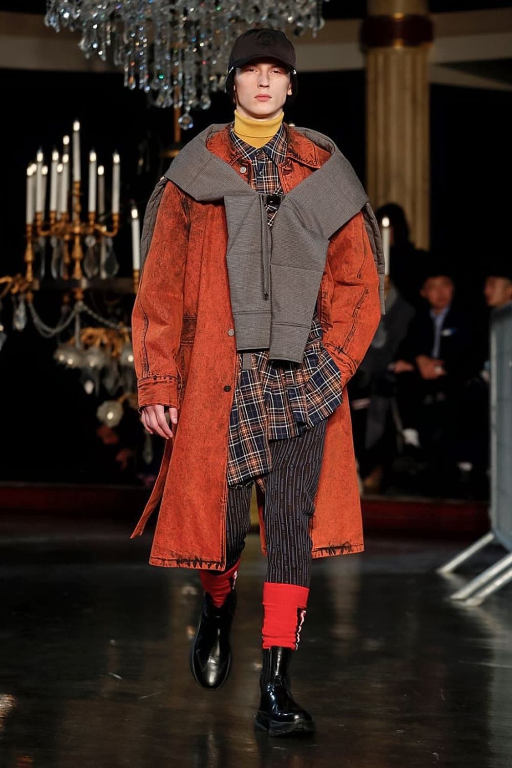 우영미 오렌지 워싱 데님 코트 50사이즈 상품이미지8