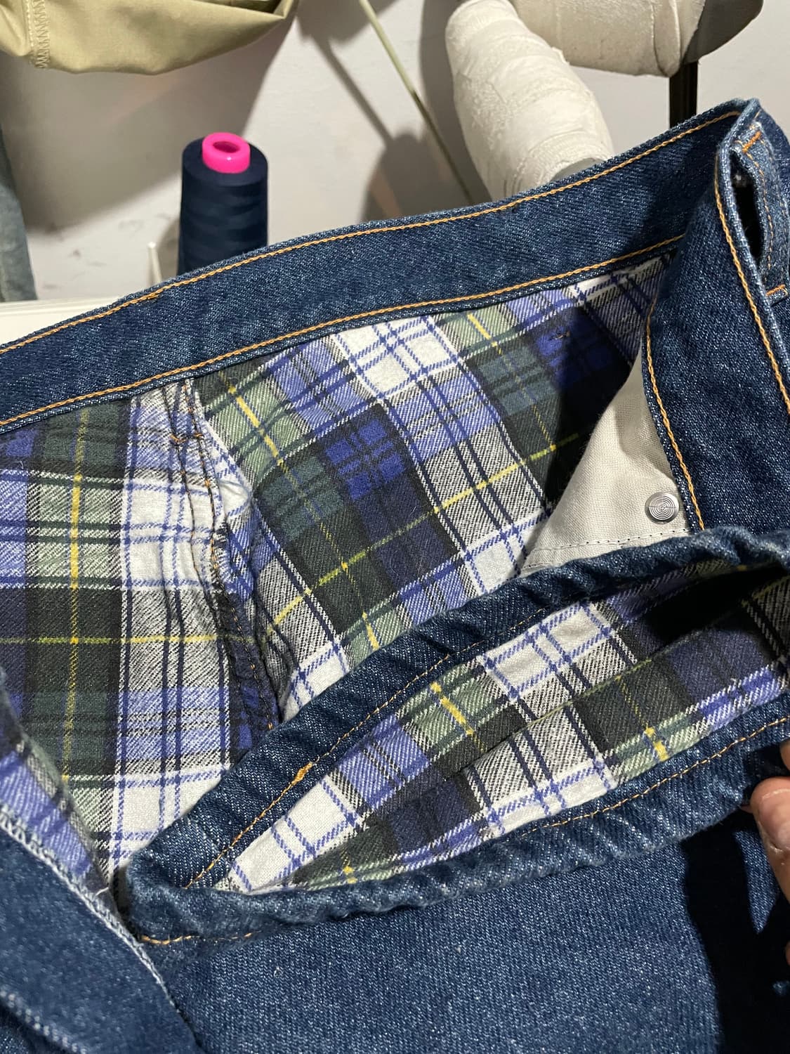 디키즈 플란넬 안감 데님팬츠 청바지 상품이미지2