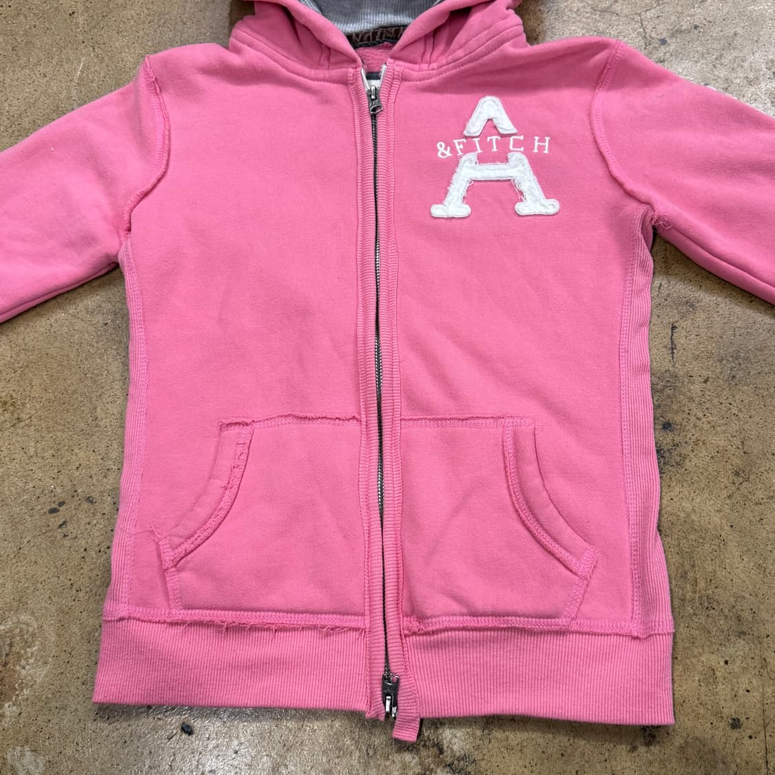 아베크롬비 딸기우유 핑크 딱붙 후드집업 상품이미지3