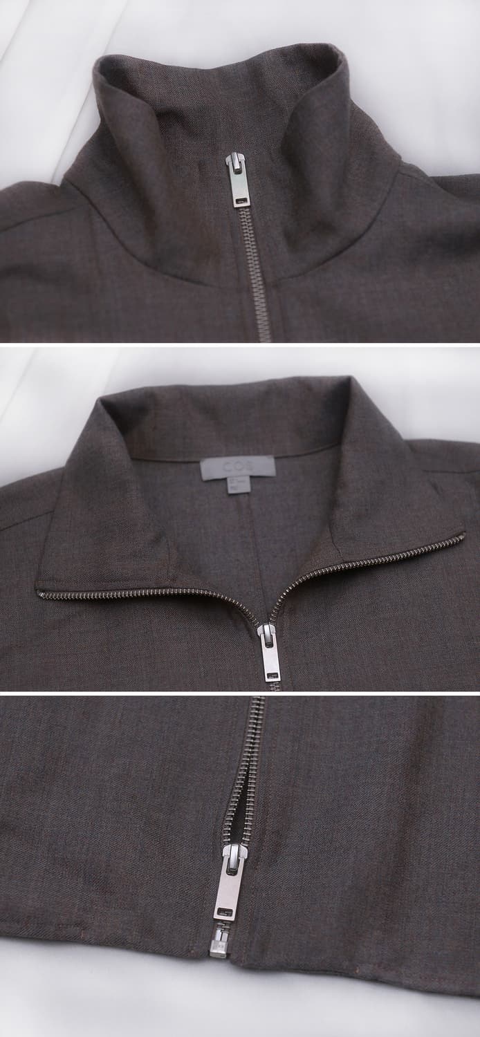 코스 (COS) 퓨어울 집업 포켓리스 소프트 자켓 (100-105) 상품이미지9