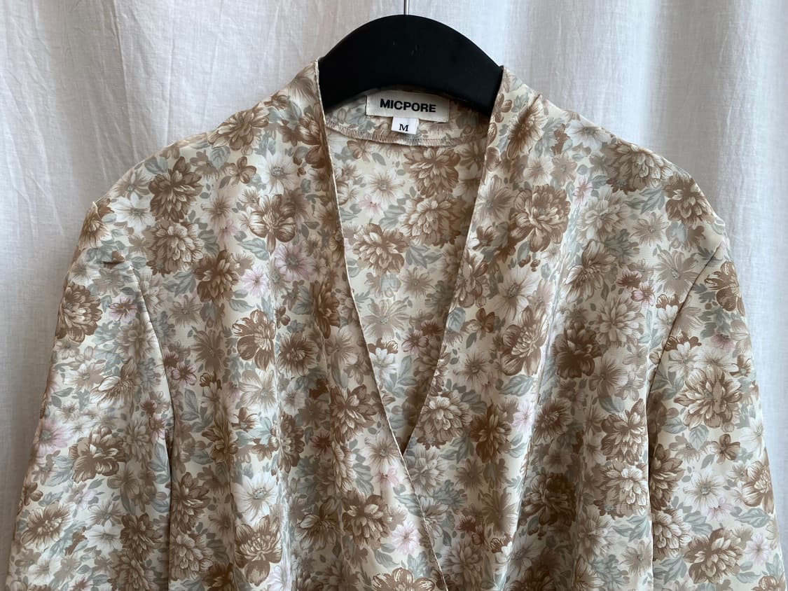 빈티지 플라워 랩블라우스(M) 상품이미지4