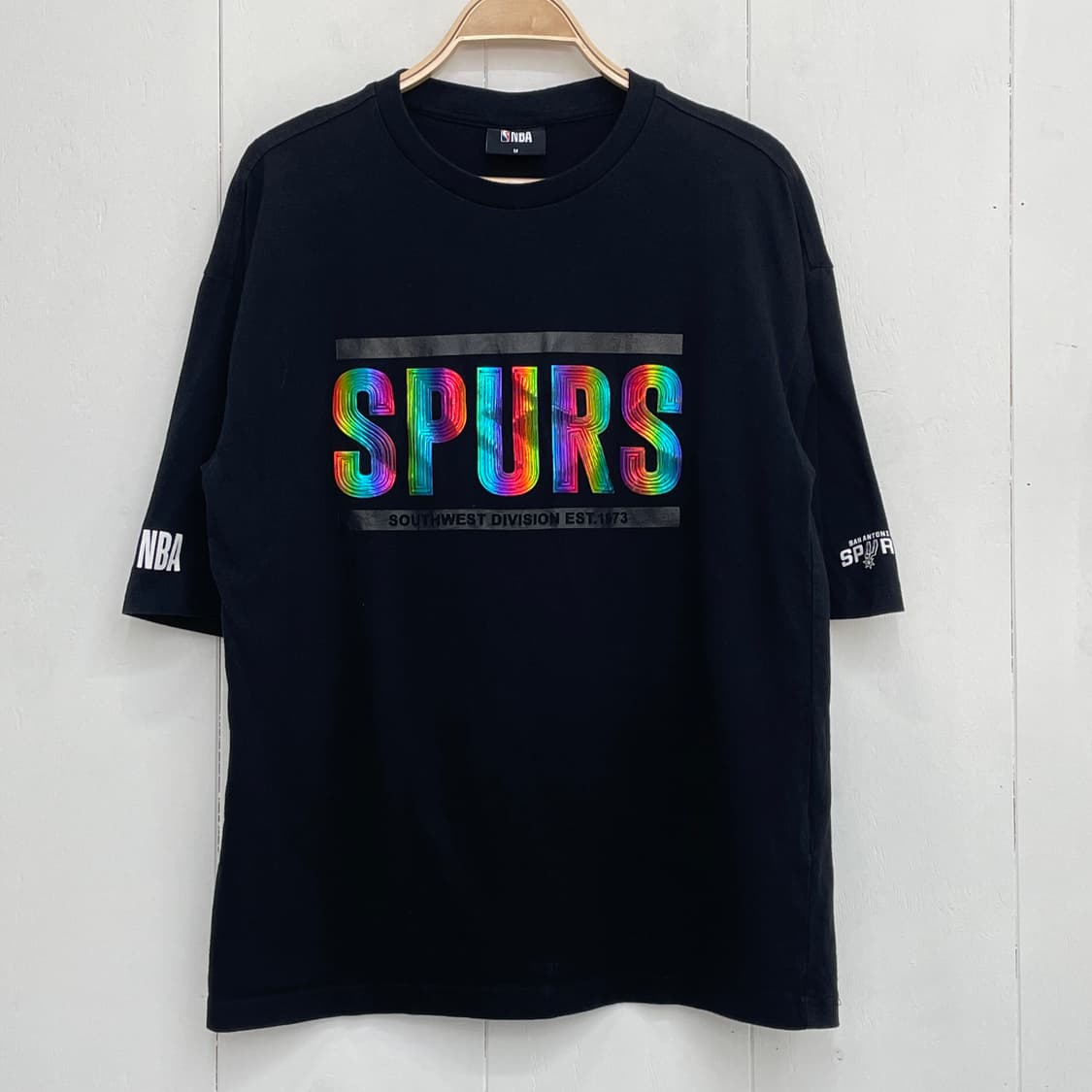 NBA 샌안토니오 스퍼스 홀로그램 로고 반팔 티셔츠 상품이미지2