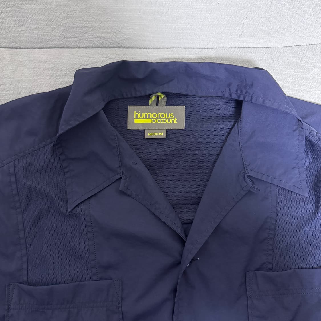 휴머러스어카운트 GUAYABERA 쿠바셔츠 네이비 M 팝니다 상품이미지2