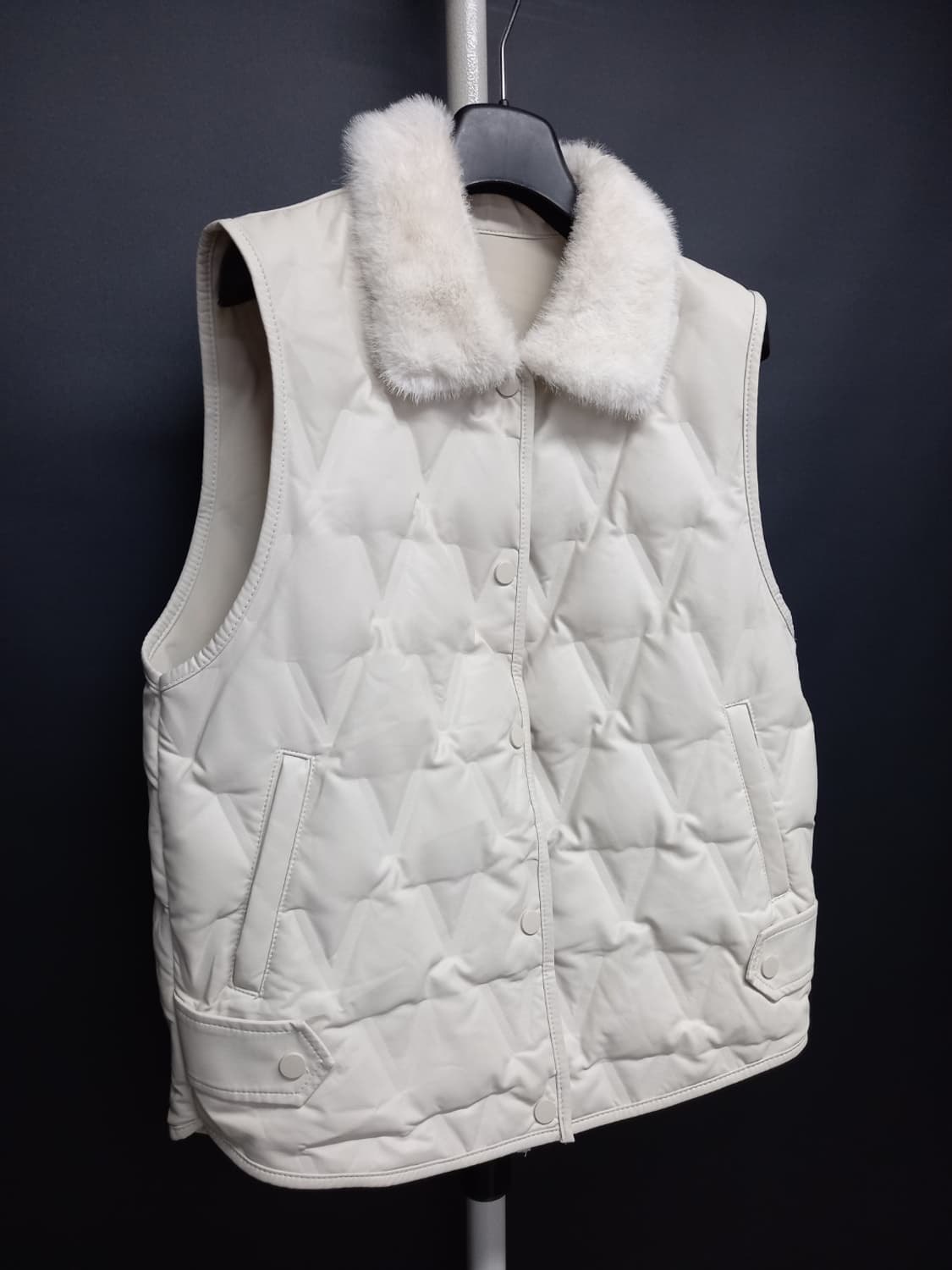 시티지 CITY GEE 퀄팅 페이크레더 베스트 66.55 상품이미지4