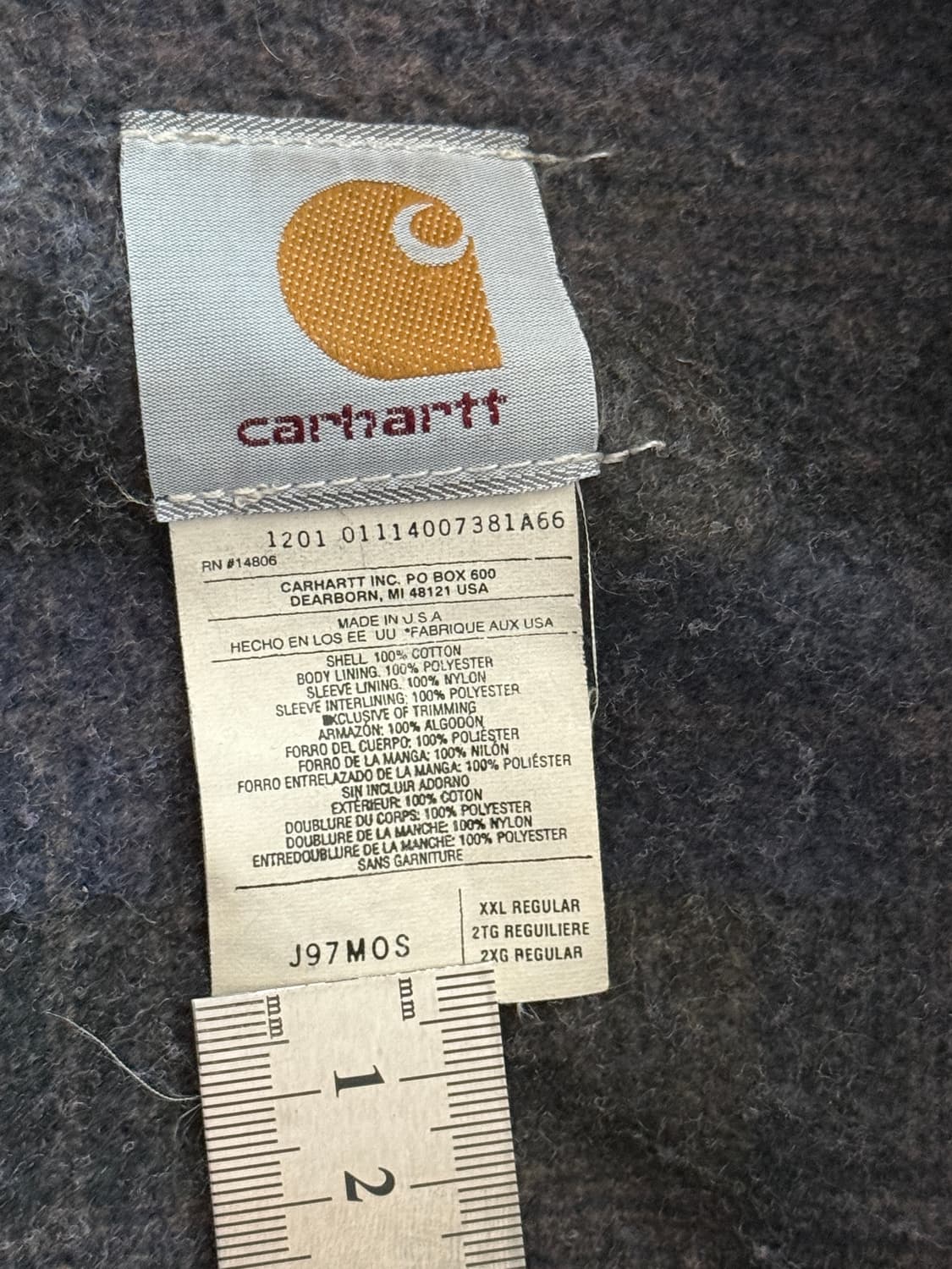 (2XL) 빈티지 칼하트 디트로이트 J97 MOS 모스그린 상품이미지9