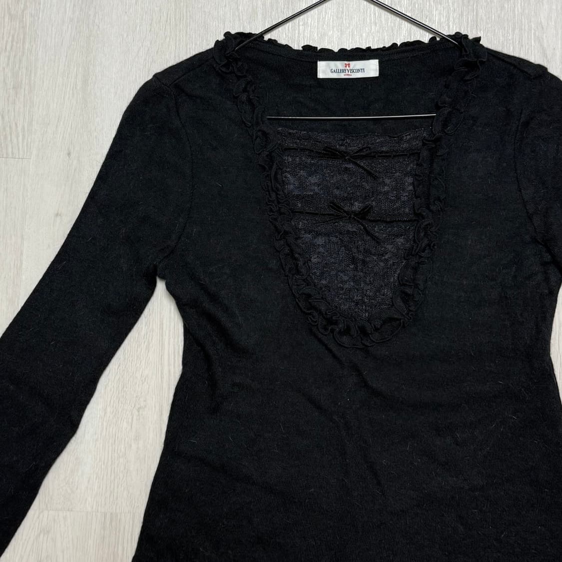 gallery visconti 레이스 니트티 상품이미지2