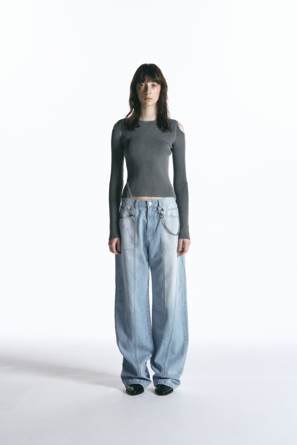 인사일런스 우먼 워시드 리브드 니트 M 상품이미지4