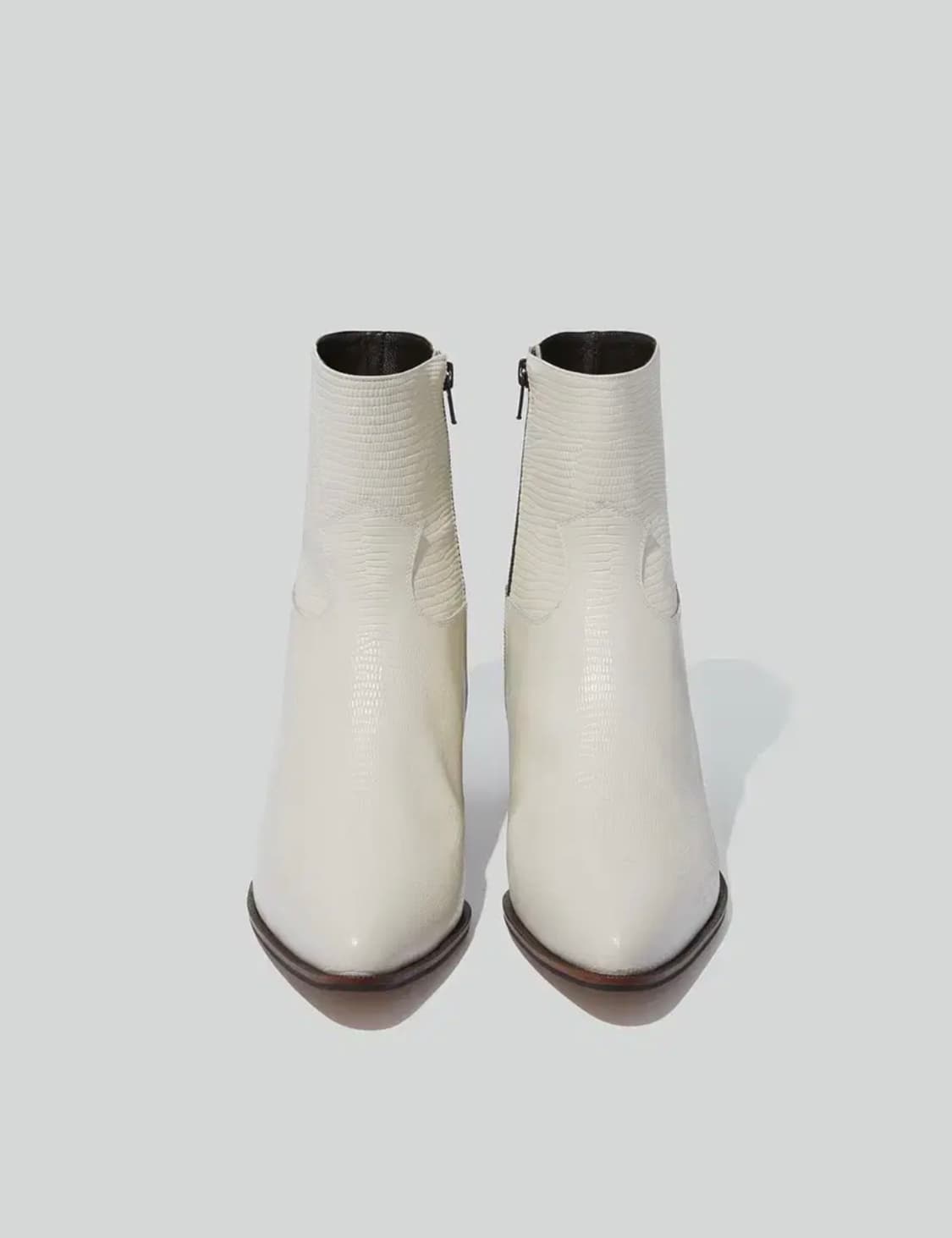 [할인] 렉토 포인티드 토 앵클 부츠 크림 상품이미지3