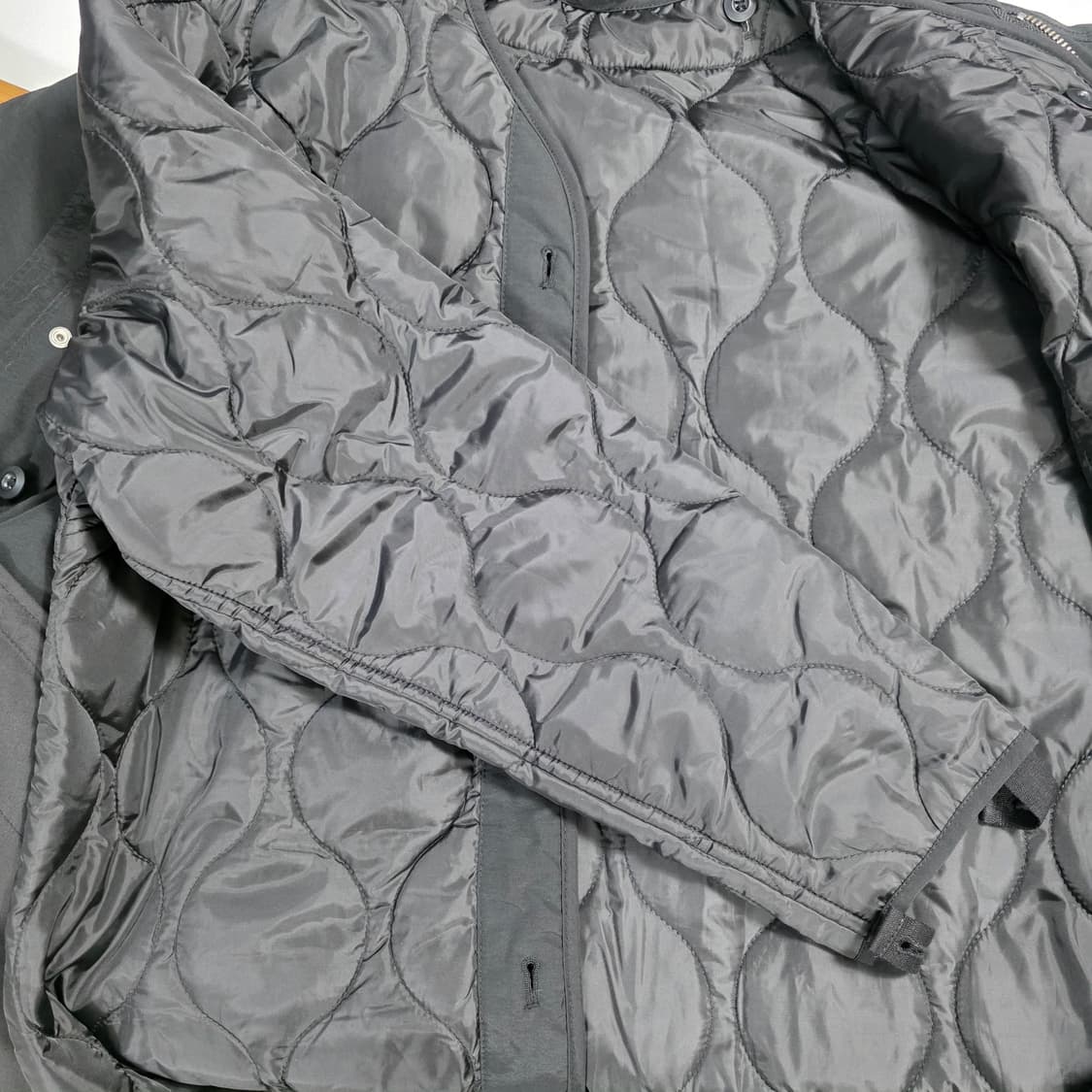 1676 8SECONDS 남성 95(M) 검정 롱 점퍼 안감 누빔 코 상품이미지7