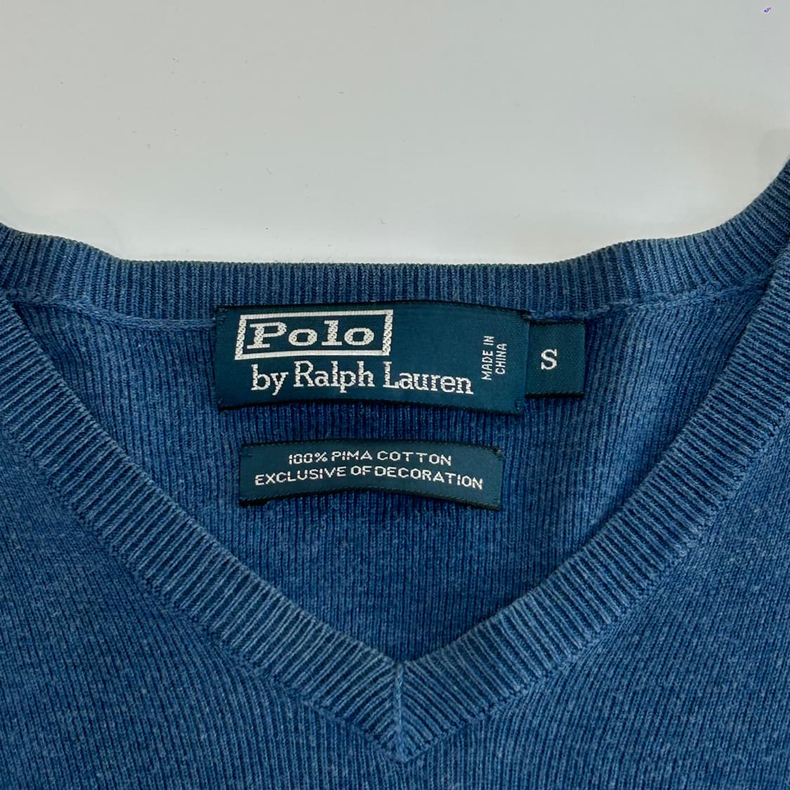 Polo 폴로 레드포니 블루 브이넥 니트 상품이미지5