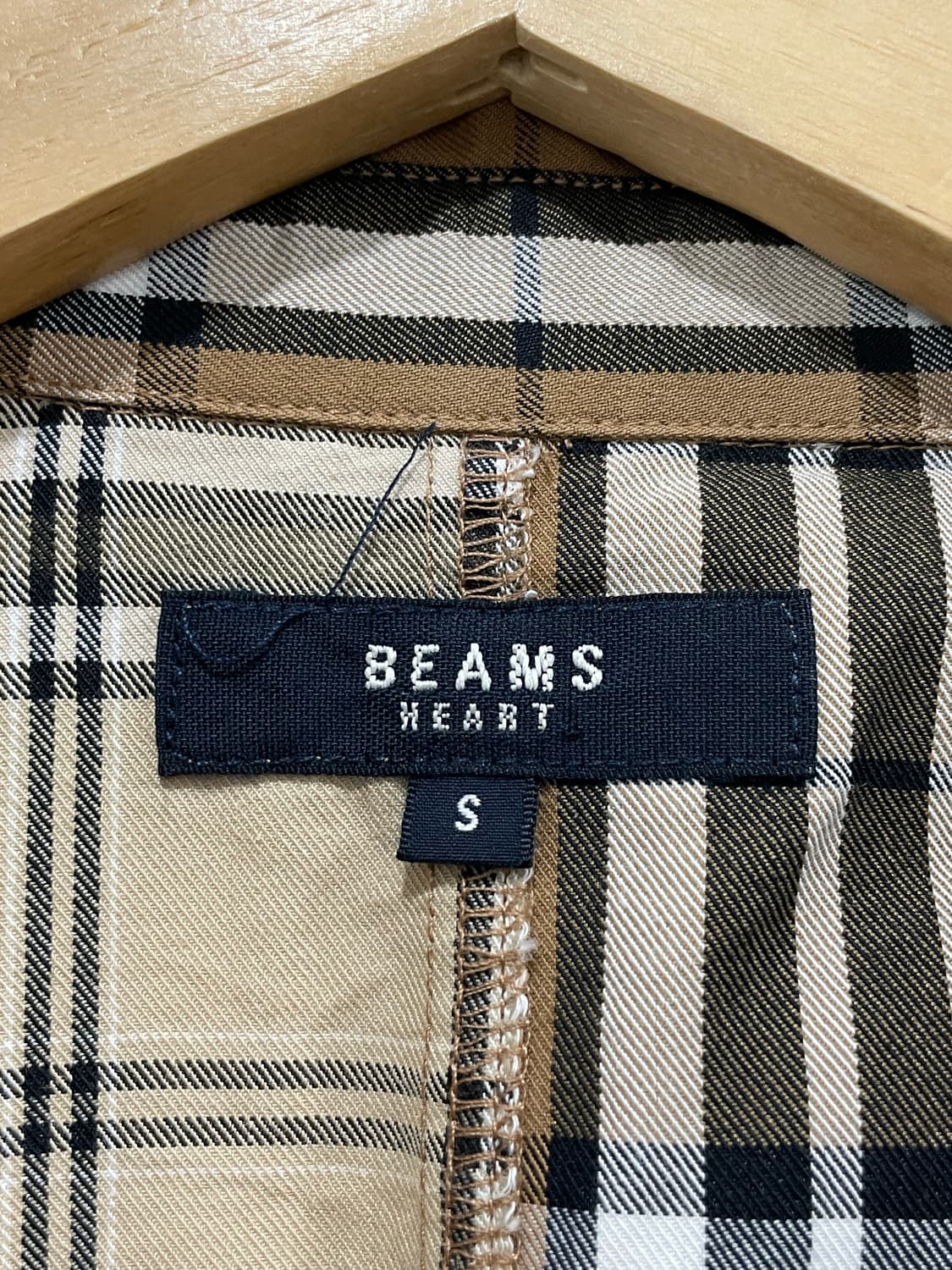 Beams heart 빔즈 하트 노바체크 반팔셔츠 상품이미지3