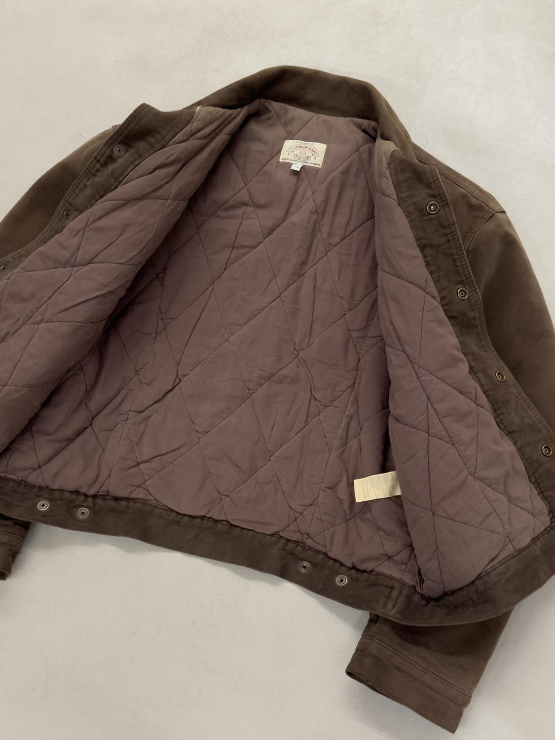 90s 아르마니 몰스킨 퀼팅 트러커 자켓 상품이미지2