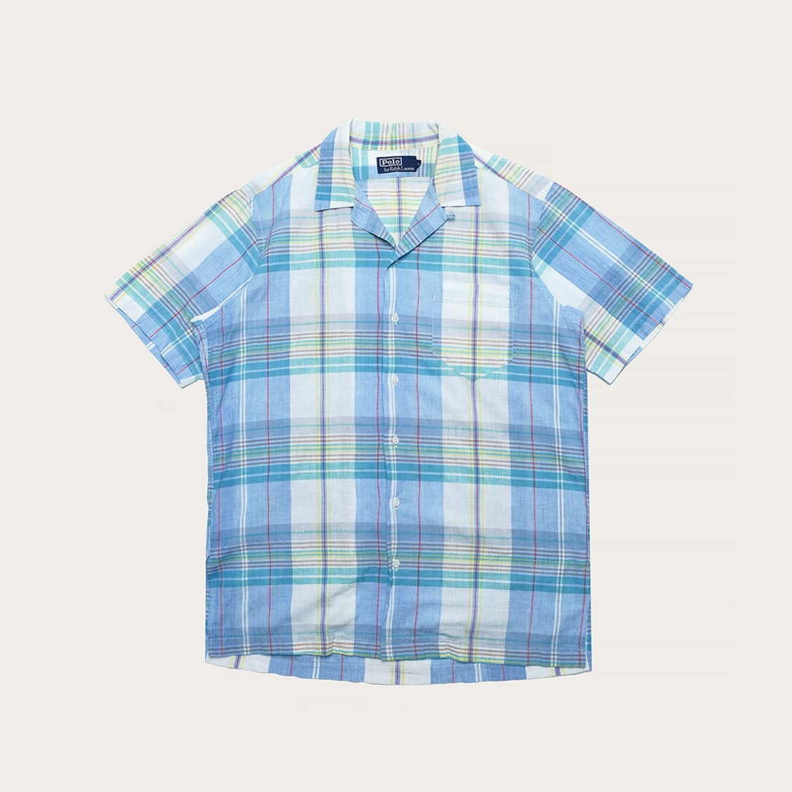 open collar check shirt 상품이미지2