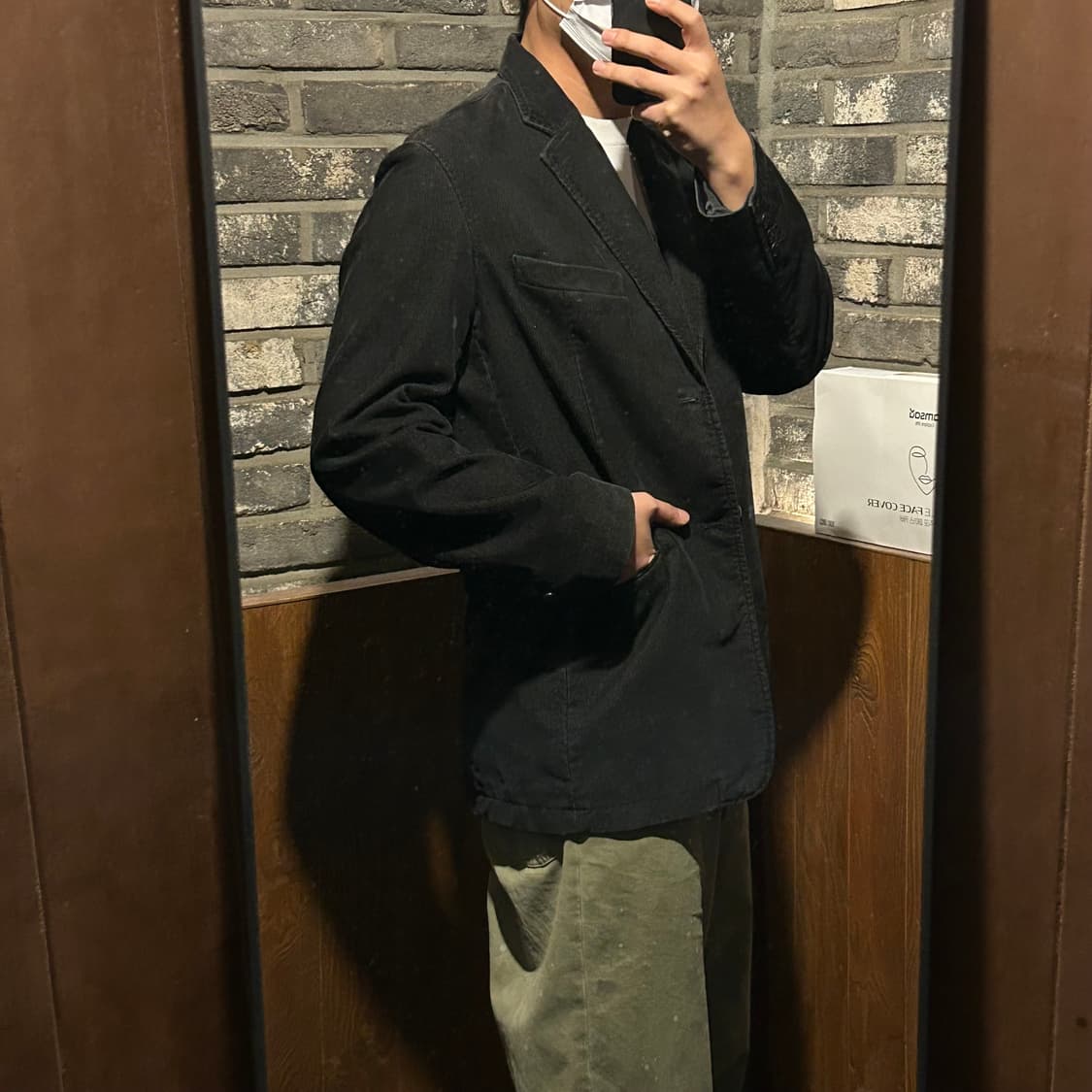 M) DKNY JEANS 블랙 코듀로이 자켓 상품이미지9