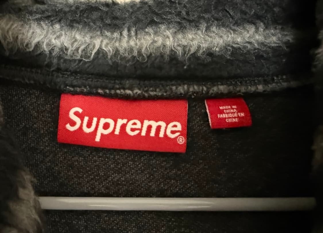 슈프림 브러쉬드 집업 후드 스웨트셔츠 블랙 - 23fw XL사이즈 상품이미지5