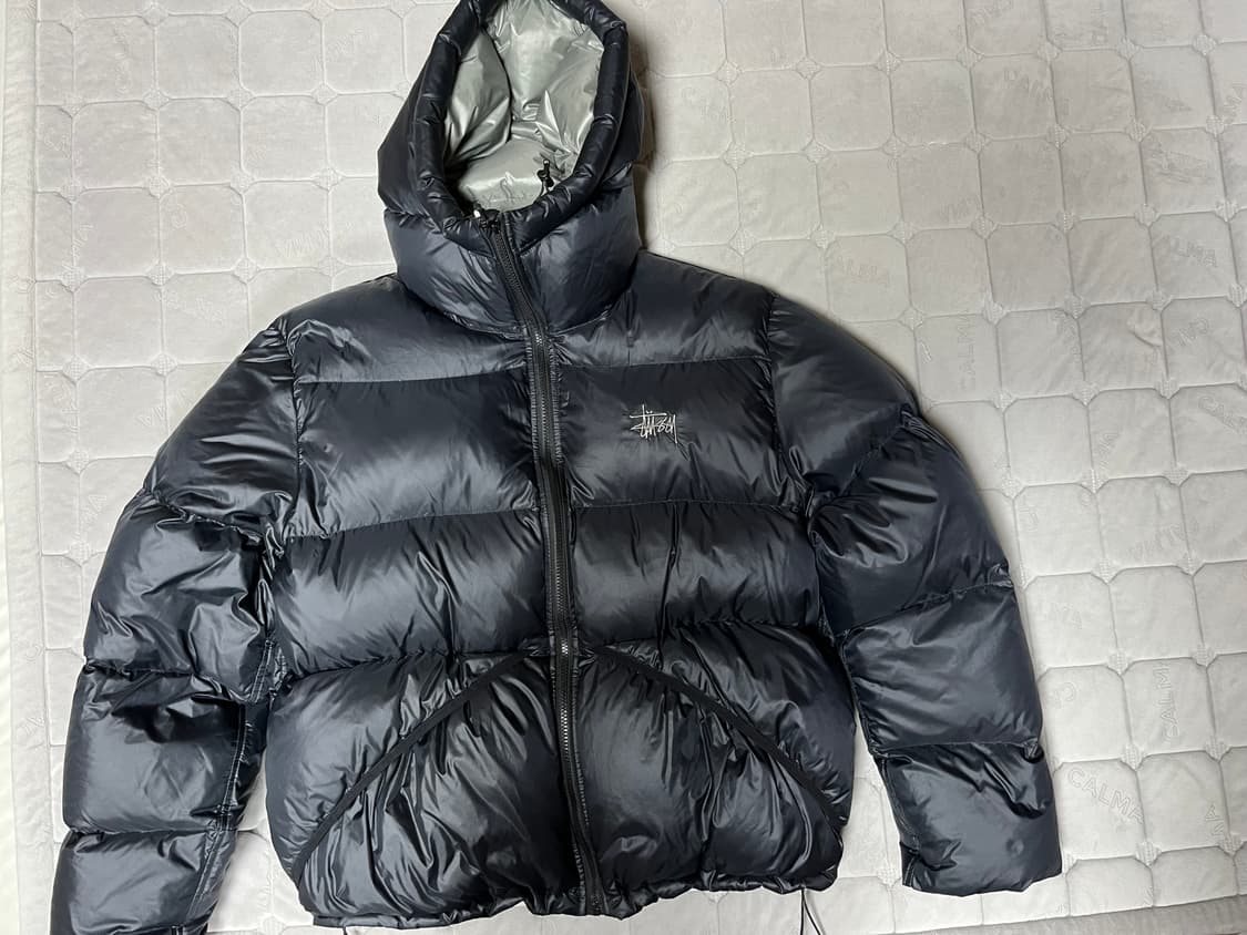 스투시 다운 파카 마이크로 립스탑 팬텀 블랙 L 상품이미지1