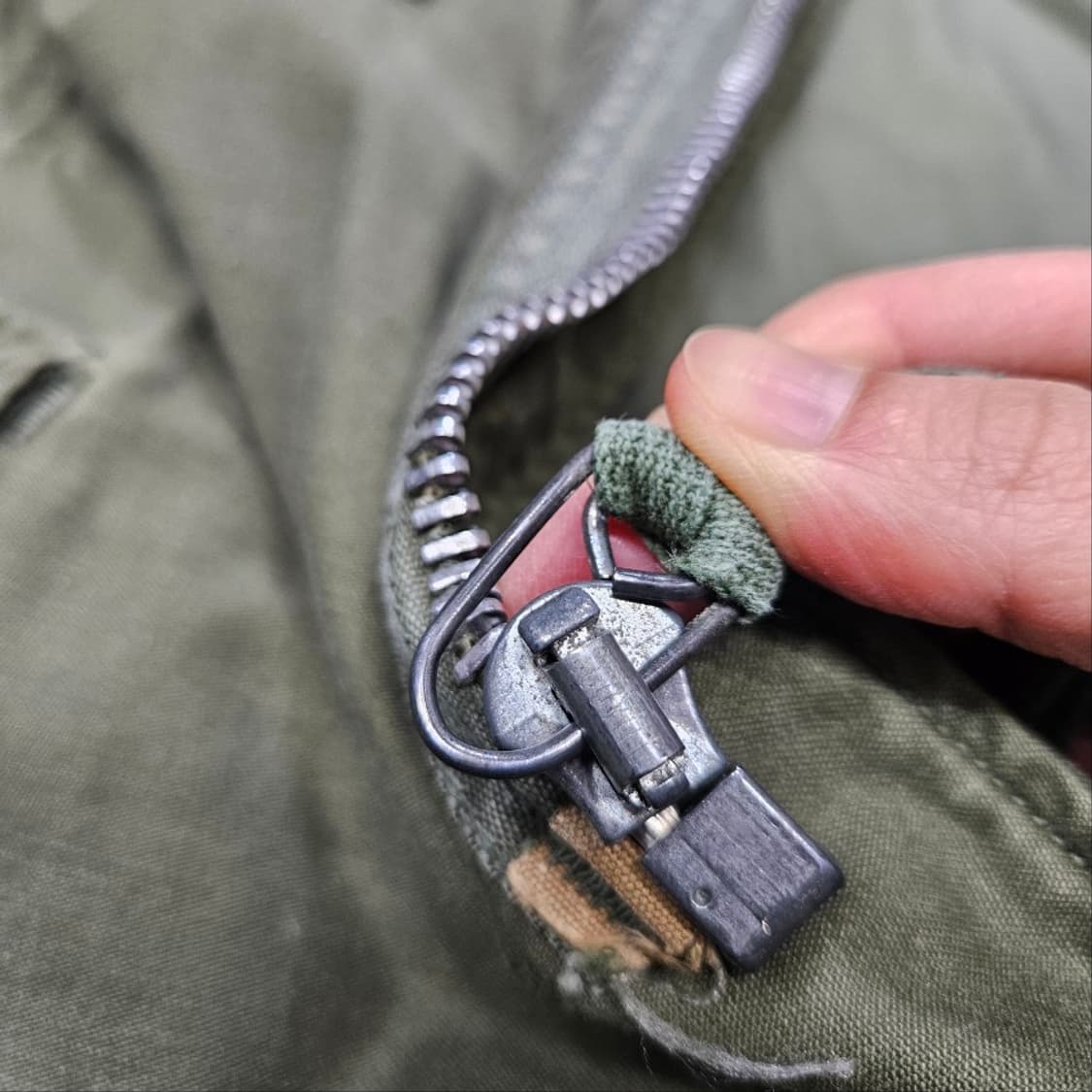 오리지널 미군 m-65 필드 자켓 은색 지퍼 2세대 상품이미지4