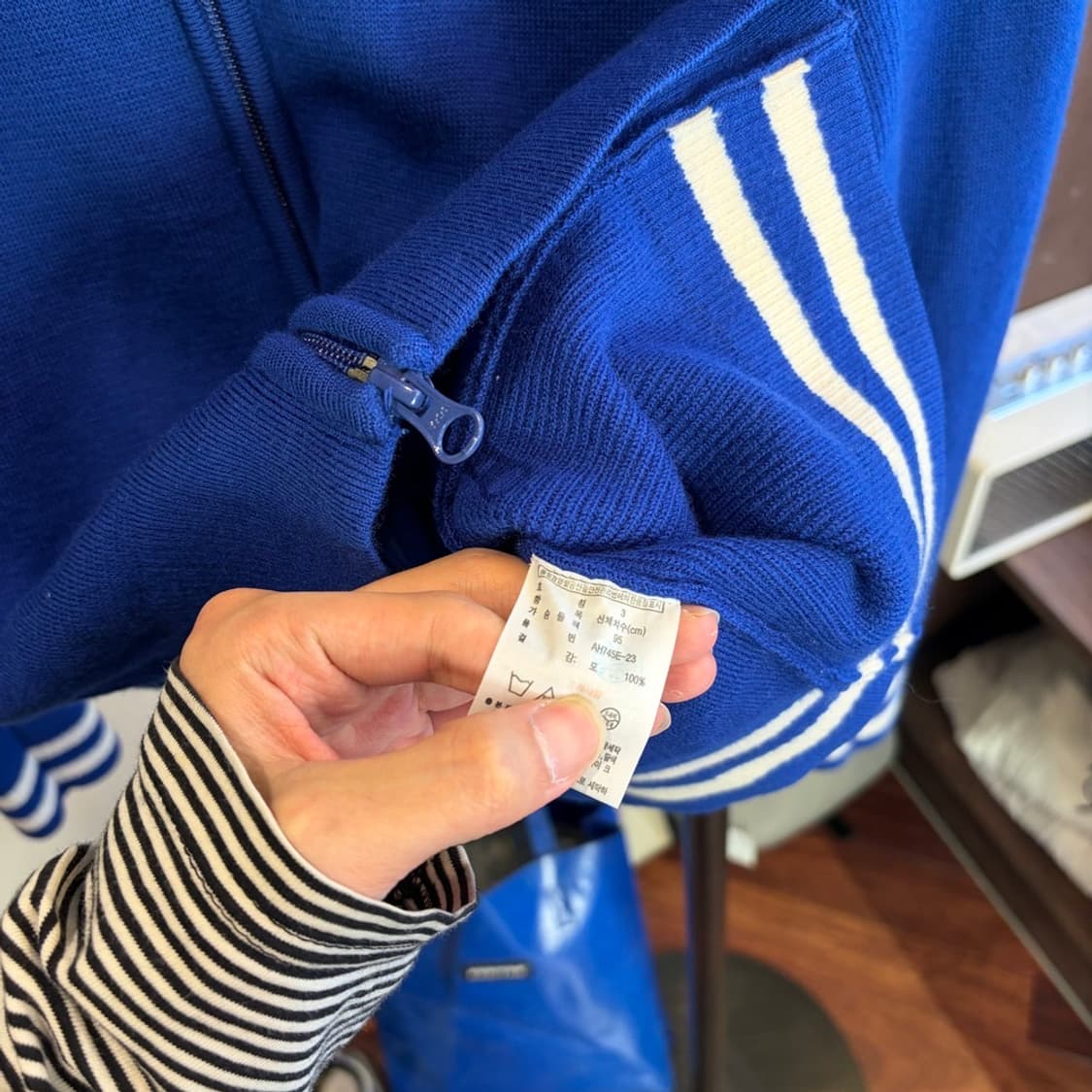 15405 - 라코스테 블루 울 니트 집업 (울 100%) 상품이미지6