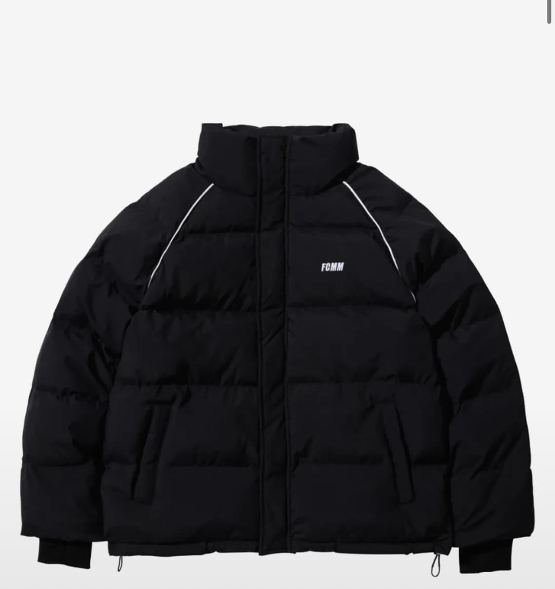 FCMM (에프씨엠엠) 클럽 팀 파이핑 숏 패딩 점퍼 블랙 M사이즈 상품이미지1