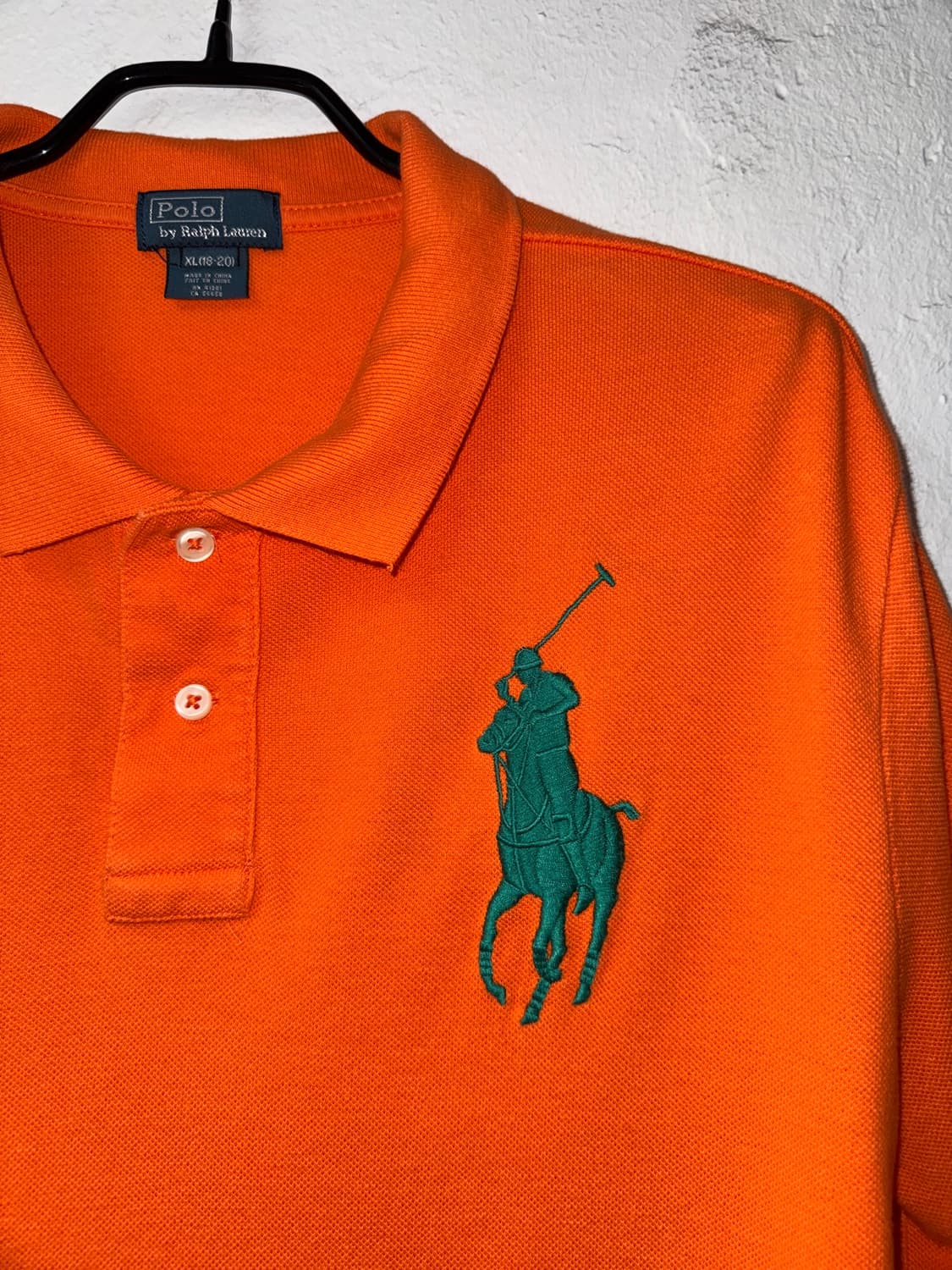 [XL]Polo 폴로 오렌지 빅포니 반팔 카라티 상품이미지3