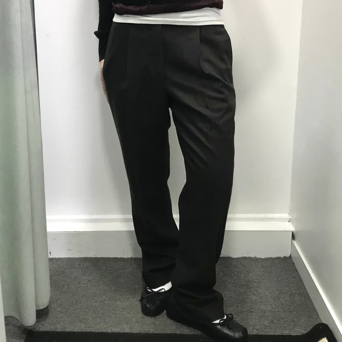 인코텍스 차콜 울 슬랙스 상품이미지2