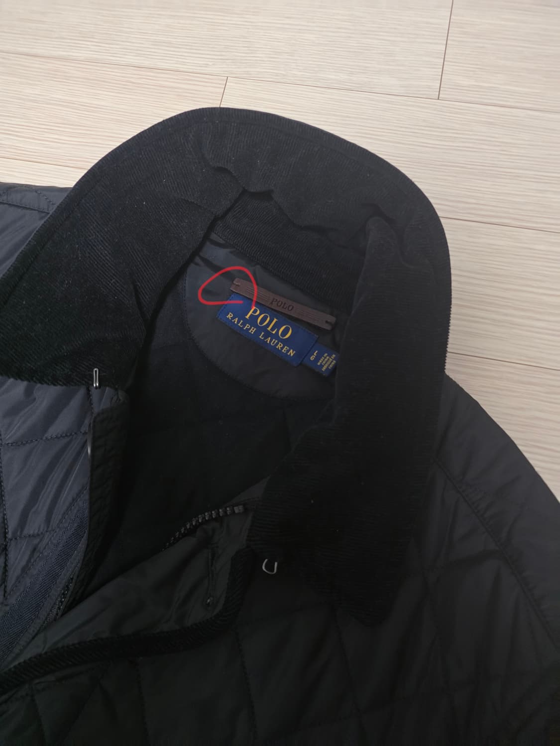 폴로 랄프로렌 퀼팅 자켓블랙 L 상품이미지3