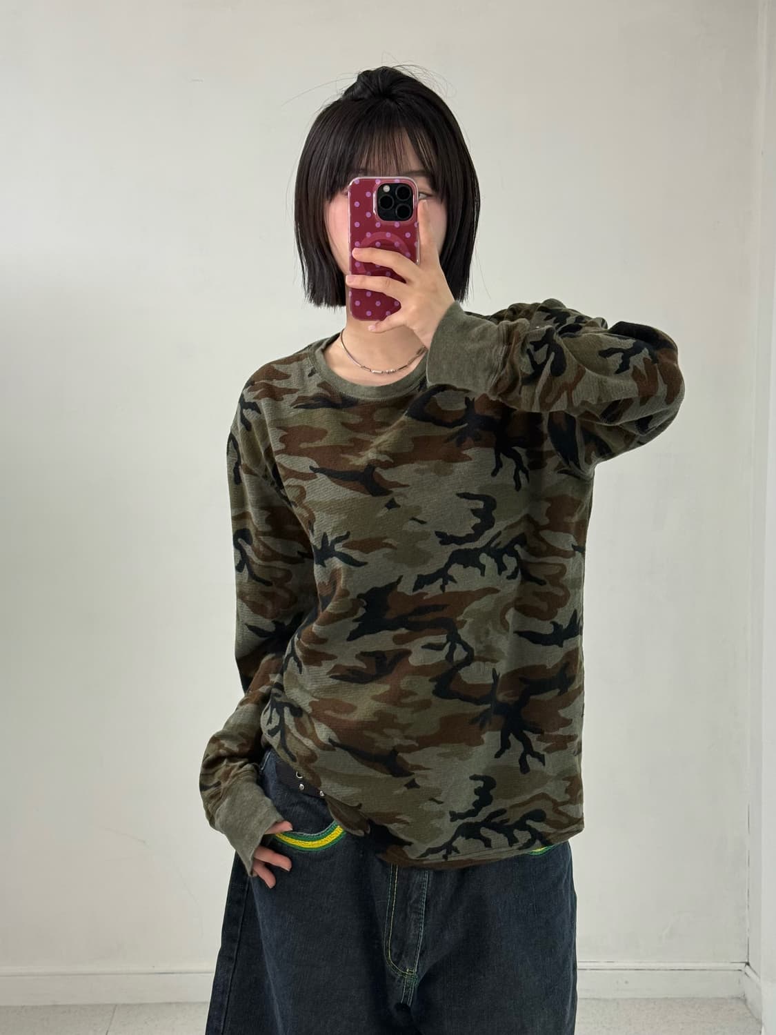 폴로 카모 와플 니트 롱슬리브 상품이미지1