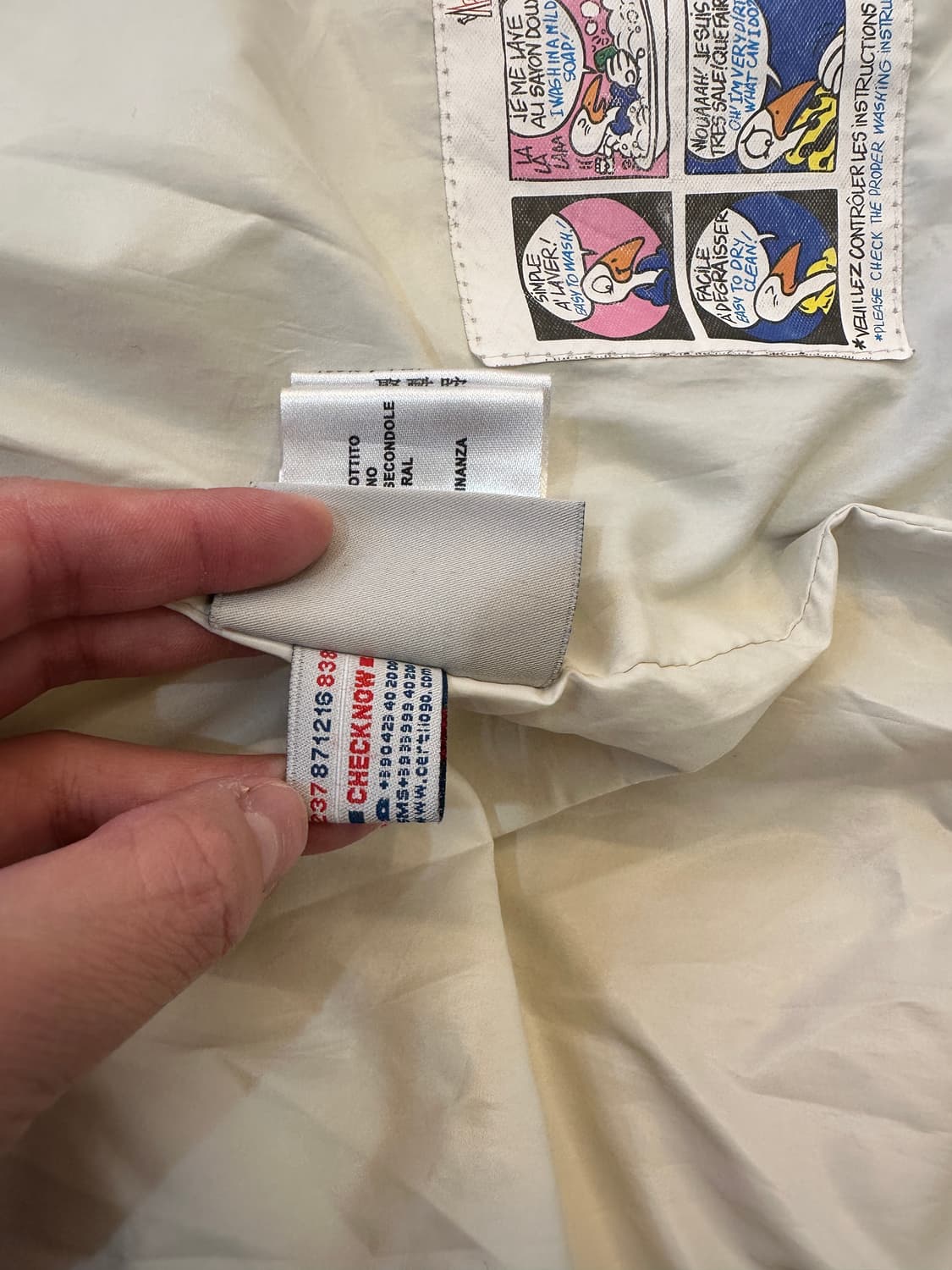 몽클레어 유광 네이비 오리털 다운 하프 패딩 상품이미지9