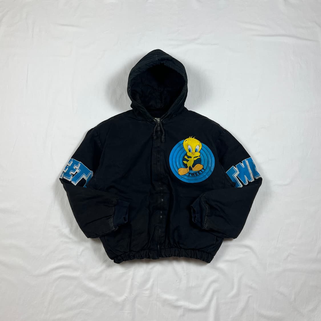 90‘s 루니툰즈 looney tunes 트위티 카툰 후드자켓 상품이미지1