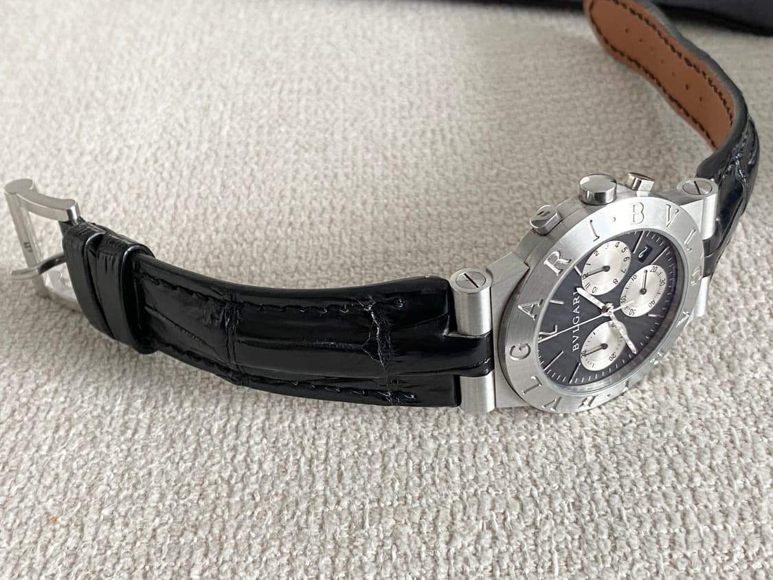 불가리 디아고노 CH35S 35mm 블랙 크로노 쿼츠 미듐 중형 상품이미지6